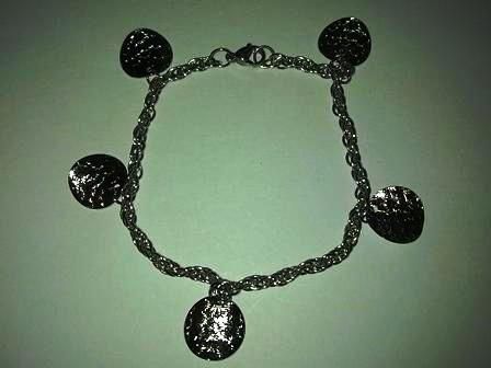 Pulseira Em Aço Com Folhas - Cod. 6333